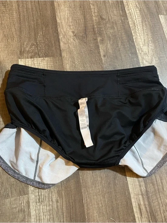 lululemon athletica Heathered Gray Shorts with Black Waistband - Picture 6 of 7